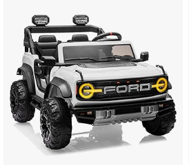 Kids Electric Vehicles - Licensed Ford Bronco Raptor 24V 2 Seater Kids Ride on Toys, Battery Powered Electric Ride on Car, Remote Control Electric Car