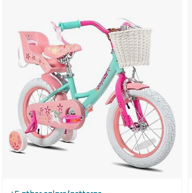 Baby Bicycles - JOYSTAR Unicorn Kids Bike for Girls Ages 2-9 Years Old, 12 14 16 18 Inch Kids Bike with Training Wheels, Doll Seat,
