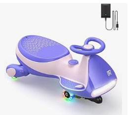 Pedal Vehicles - Fanttik Ride 12V N7 Pro Electric Wiggle Car with Pedal, Rechargeable Battery,