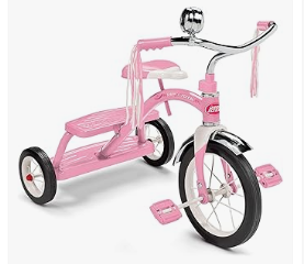 Best Kids Tricycles of Top Brands - Baby Bicycles or Kids Tricycles or Radio Flyer Classic Style Steel Framed Dual Deck Kids Tricycle Ride with 12 Inch Spoked Front Wheel