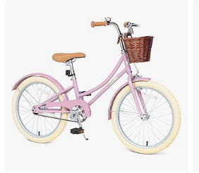 Kids Cruiser Bike - Retro Design Girls Bike with Basket and Coaster Brake for 3-13 Years Old Kids, 14 16 18 Inch Cruiser Bicycle