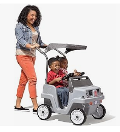 Step2 Water Table - Step2 Side-by-Side Push Around SUV, Kids Push Car, 2 Seats, Stroller Substitute, Includes Seat Belts & Horns