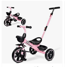 KRIDDO Balance Bike - KRIDDO 2-in-1 Toddler Tricycle for Ages 18 Months to 5 Years Old - Extended Push Handle