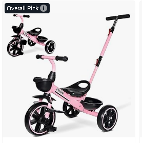 Best Kids Tricycles of Top Brands - Baby Bicycles or KRIDDO 2-in-1 Toddler Tricycle for Ages 18 Months to 5 Years Old
