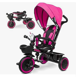 Best Kids Tricycles of Top Brands - Baby Bicycles or KRIDDO7-in-1 Tricycle Stroller for Toddlers 18 Months to 5 Years, Adjustable Push Handle