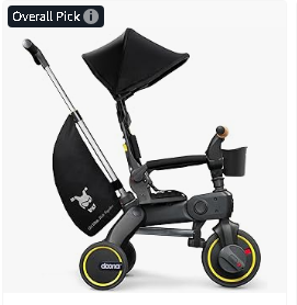 Best Kids Tricycles of Top Brands - Baby Bicycles or Kids Tricycles or DOONA Liki Trike S5, Nitro Black - 5-in-1 Compact, Foldable Tricycle