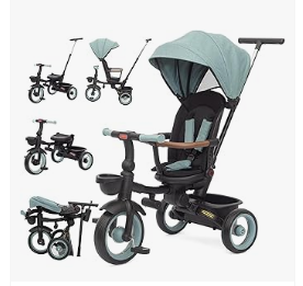 Best Kids Tricycles of Top Brands - Baby Bicycles or Kids Tricycles or UBRAVOO 7-in-1 Baby Tricycle, Push Bike & Steer Stroller with Adjustable Canopy