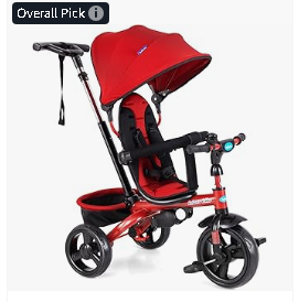 Best Kids Tricycles of Top Brands - Baby Bicycles or Kids Tricycles or INFANS Kids Tricycle, 6 in 1 Stroll Trike with Adjustable Push Handle