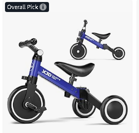 Best Kids Tricycles of Top Brands - Baby Bicycles or Kids Tricycles or XJD 5 in 1 Toddler Bike, Tricycle for Toddlers 1-3 with Adjustable Seat Height