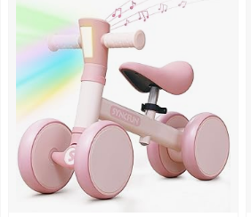 Balance Bike for Kids and Baby Bicycles - Baby Bicycles or SYNCFUNLED Baby Balance Bike with Music for 1-2 Year Old Boys Girls