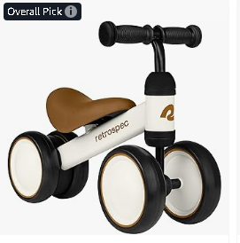 Balance Bike for Kids and Baby Bicycles - Baby Bicycles or Retrospec Cricket Baby Walker 4-Wheel Balance Bike for Ages 12-24 Months Toddlers