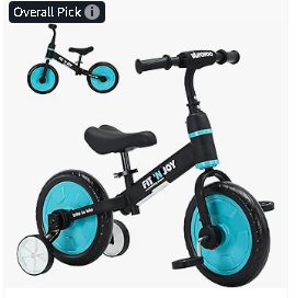 Balance Bike for Kids and Baby Bicycles - Baby Bicycles or UBRAVOO Trike to Bike Riding Tricycles for Boys Girls 2-5, Fit 'n Joy Kids Balance Bike with Pedals