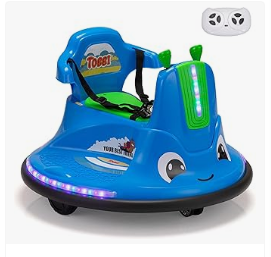 Kids Electric Vehicles - TOBBI Snail Baby Bumper Car, 12v Kids Electric Ride On Toy with Remote Control/Children DIY Funny Stickers/360 Degree