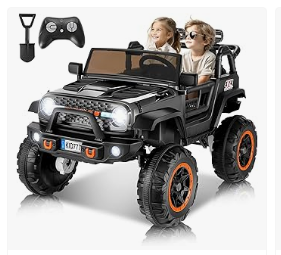Kids Electric Vehicles - 2 Seater Ride On Toys Car for Big Kids, 24V Electric Vehicles w/20 Large Wide Seat, 2WD/4WD Switchable, 4X100W Engines