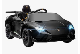 Kids Electric Vehicles - Lamborghini Huracan Licensed 12V Electric Car for Kids, Battery Powered Ride on Car with Parent Remote Control