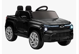 Kids Electric Vehicles - 12V Kids Ride on Truck, Chevrolet Silverado EV RST Licensed Electric Car with Parent Remote Control,