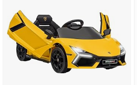 Kids Electric Vehicles - Lamborghini Revuelto Licensed 12V Kids Electric Car, Battery Powered Ride on Car with Hydraulic Doors, Remote Control