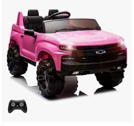 Kids Electric Vehicles - GAOMON 24V Kids Electric Vehicle Baby Car Licensed Chevrolet Silverado 2 Seater Ride On Toy with Remote