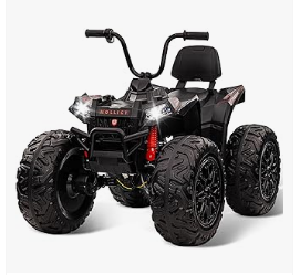 Kids Electric Vehicles - GAOMON Kids ATV Car, 24V Ride on Toy 4WD Quad Electric Vehicle, 4x80W Powerful Engine, with 7AHx2 Large Battery