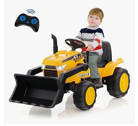Kids Electric Vehicles - OlaKids Ride on Car, 12V Electric Excavator Vehicle Construction Truck with Remote Control