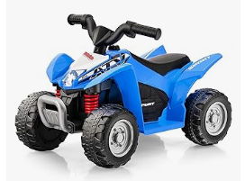 Kids Electric Vehicles - OlaKids Ride On ATV, 6V Electric Vehicle for Toddlers, 4 Wheeler Battery Powered Motorized Quad Toy Car for Boys Girls with LED