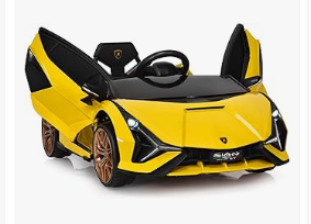 Kids Electric Vehicles - Olakids kid ride 12V Licensed Lamborghini SIAN Ride On Car, Electric Vehicle for Toddler with Control Remote