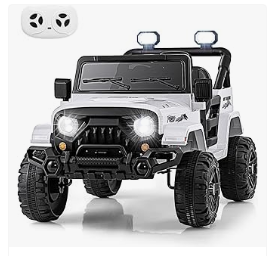Kids Electric Vehicles - Olakids Ride on Truck, 12V Battery Powered Electric Vehicle for Kids with Remote Control, Bluetooth, Power Display, LED Lights
