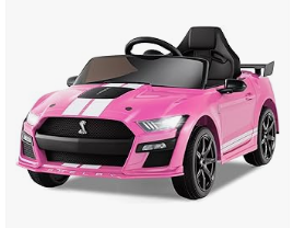 Kids Electric Vehicles - Licensed Ford Mustang Shelby GT500 Ride on Car for Kids by OLAKIDS, 12V Electric Vehicle with Remote Control