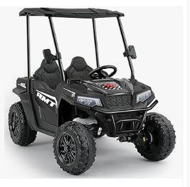 Kids Electric Vehicles - ELEMARA 24V Side by Side Electric Off-Road Truck, 4.5MPH, 2 Seater Ride on Toy for Big Kids w/Sun Shade