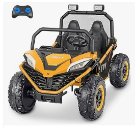 Kids Electric Vehicles - ELEMARA 24V 2 Seater XL Ride on Car for Kids with Remote,10AH Powered Electric Off-Road UTV,4WD 4.5mph Electric Vehicle Toy