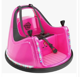 Kids Electric Vehicles - Bumper Buddy Ride On Electric Bumper Car for Kids & Toddlers, 12V 2-Speed, Ages 1 2 3 4 5 Year Old Girls - Remote Control