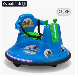 Kids Electric Vehicles - TOBBI Snail Baby Bumper Car, 12v Kids Electric Ride On Toy with Remote Control/Children DIY Funny Stickers/360 Degree