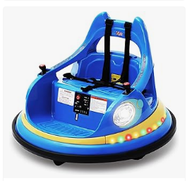 Kids Electric Vehicles - 12V Electric Ride On Bumper Car for Toddler & Kids Ages 1.5-6 Years with Remote Control, 2PCS DIY Stickers, 360 Degree Spin