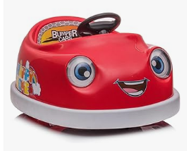 Kids Electric Vehicles - 12V 2-Speeds Electric Ride On Bumper Car for Kids 1-6 Years Old, Children's Electric Car W/Remote Control, LED Lights