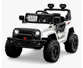 Kids Electric Vehicles - 12V Kids Electric Ride-On Truck with Parental Remote Control, Spring Suspension, Bluetooth Speaker & LED Lights