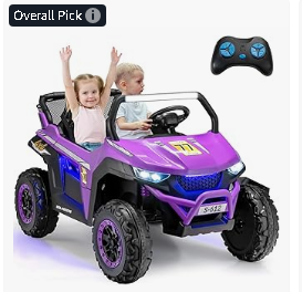 Kids Electric Vehicles - OLAKIDS 2 Seater Ride on Car for Kids, 12V UTV Kids' Electric Vehicles with Remote Control, Spring Suspension, Soft Start