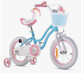 Baby Bicycles - RoyalBaby Girls Bike EZ Bike Stargirl Training Free Balance to Pedal Easy Learning Bicycle, 12-20 Inch for Toddlers & Big Kids.