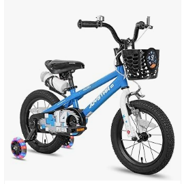 Baby Bicycles - JOYSTAR Pluto 12 14 16 18 20 Inch Kids Bike with Light Up Training Wheels, Kids' Bicycle for Boys Girls Age 3-12 Years