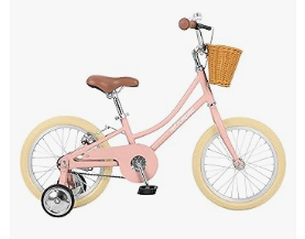 Baby Bicycles - Retrospec Beaumont Mini 16 Inch Kids Bike for 4-6 Year-olds with Cushioning Tires, V-Brakes, Training Wheels, Basket and Bell