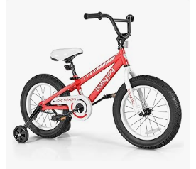 Baby Bicycles - BABY JOY Kids Bike, 16 Inch Boys Bike w/Removable Training Wheels, Adjustable Seat & Safe Brake