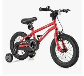 Baby Bicycles - BABY JOY Outer Space Kids Bike, 14 16 18 Inch Sport Bicycle for 3-8 Years Old w/Adjustable Saddle, Training Wheels, Widened Tyre