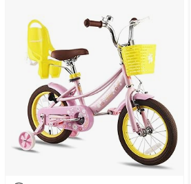 Baby Bicycles - RULLY 12 Inch Girls Bike for Toddlers Kids, 12" Kids Bike with Basket &Doll Seat for Age 2 3 4 Years Old Girls