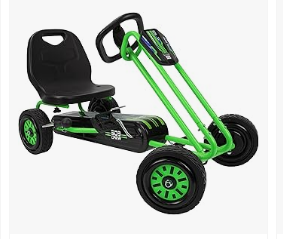 Pedal Vehicles - 509 Crew Rocket Pedal Go Kart - Green | Pedal Car | Ride On Toys for Boys & Girls with Ergonomic Adjustable Seat & Sharp