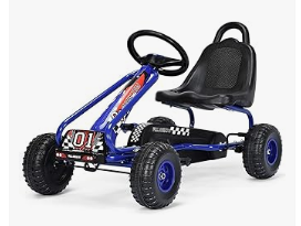 Pedal Vehicles - Costzon Go Kart for Kids, 4 Wheel Pedal Powered Go Cart with Adjustable Seat, Handbrake & Non-Slip Wheels, Outdoor Racer Ride