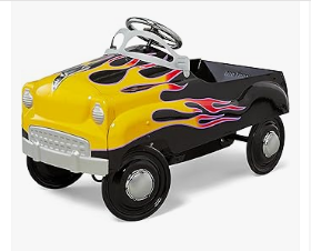 Pedal Vehicles - Kid Trax Toddler Classic Pedal Car, Kids 3-5 Years Old, Max Weight 60 lbs, Durable Steel, Street Rod, Large