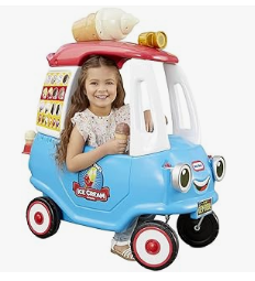 Little Tikes Car - Little Tikes Cozy Ice Cream Truck, Coupe Ride On Car, Kid and Parent Powered, Truck Music, Including Accessories- Gift for Kids