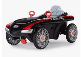 Little Tikes Car - Little Tikes Jett Car Racer Black, Ride On Car with Adjustable Seat Back, Dual Handle Rear Wheel Steering, Racing Control
