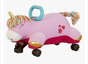 Little Tikes Car - Little Tikes Unicorn Pillow Racer, Soft Plush Ride-On Toy for Kids Ages 1.5 Years and Up, Large, Pink