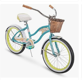 Kids Cruiser Bike - Huffy Panama Jack Girl's Beach Cruiser Bike, Pool Blue, 20 inch