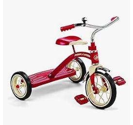 Radio Flyer Tricycle - Radio Flyer Classic 10 Inch Toddler Tricycle with Rubber Tires and Steel Frame, Red